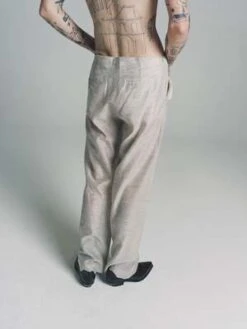 Gabriela Coll GarmentsNo.205 Yak Blend Trousers - Heather Grey -Men Outfitters Shop Gabriela Coll Garments No 205 Yak Blend Trousers Heather Grey 20230330221349