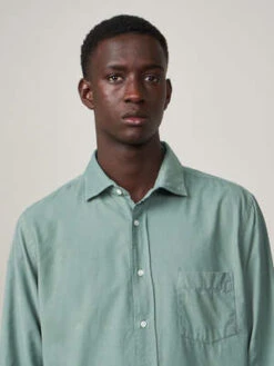 HartfordPaul Corduroy Shirt - Cactus -Men Outfitters Shop Hartford Paul Corduroy Shirt in Cactus 20230914171007 3