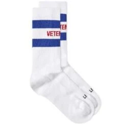 VetementsIconic Logo Socks - White/Navy
