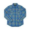 Iron HeartUltra Heavy Flannel Tartan Check Western Shirt - Blue