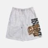 BossiJersey Leather Applique Short - Grey Haze