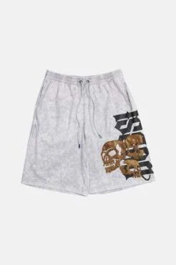 BossiJersey Leather Applique Short - Grey Haze