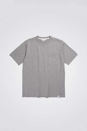 Norse ProjectsJohannes Standard Pocket SS Tshirt - Light Grey Melange 2 Norse ProjectsJohannes Standard Pocket SS Tshirt - Light Grey Melange - Image 2