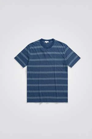 Norse ProjectsJohannes Sunbleached Stripe Tee - Calcite Blue 2 Norse ProjectsJohannes Sunbleached Stripe Tee - Calcite Blue - Image 2
