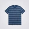 Norse ProjectsJohannes Sunbleached Stripe Tee - Calcite Blue