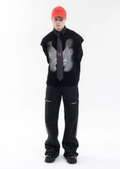 KUSIKOHCKISS TIE - BLACK -Men Outfitters Shop KUSIKOHC KISS TIE BLACK 20230421023342 1