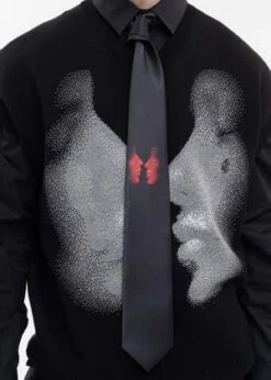 KUSIKOHCKISS TIE - BLACK -Men Outfitters Shop KUSIKOHC KISS TIE BLACK 20230421023343