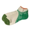 Kapital96 Yarns Bandana Heel Ankle Socks - Ecru/Green
