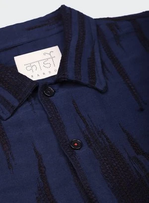 KardoGianni Long Sleeve Shirt - Indigo Jacquard 2 KardoGianni Long Sleeve Shirt - Indigo Jacquard - Image 2
