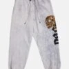 BossiLeather Applique Sweatpant - Grey