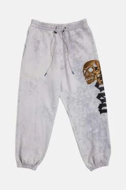 BossiLeather Applique Sweatpant - Grey