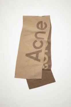 Acne StudiosLogo Jacquard Scarf - Camel/Brown