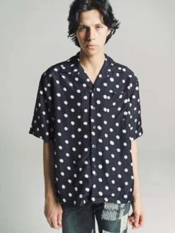 MarniViscose Short Sleeve Shirt - White Polka Dots