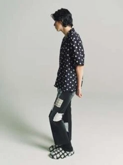 MarniViscose Short Sleeve Shirt - White Polka Dots -Men Outfitters Shop Marni Viscose Short Sleeve Shirt White Polka Dots 20231021212651