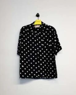 MarniViscose Short Sleeve Shirt - White Polka Dots -Men Outfitters Shop Marni Viscose Short Sleeve Shirt White Polka Dots 20231021212654
