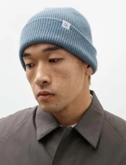 Norse ProjectsMerino Lambswool Beanie - Stone Blue