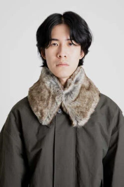 AMOMENTOMixed Fur Neck Warmer - Brown