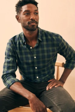 Faherty BrandMovement Shirt - Blackwatch Plaid