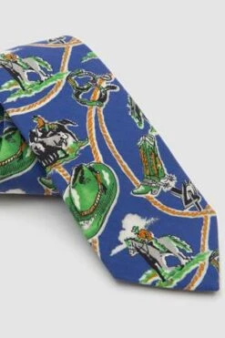 DRAKE'SMulti Hats Tie - Blue -Men Outfitters Shop Multi Hats Tie Blue 20230929113651 1