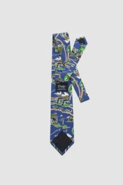 DRAKE'SMulti Hats Tie - Blue -Men Outfitters Shop Multi Hats Tie Blue 20230929113651 3