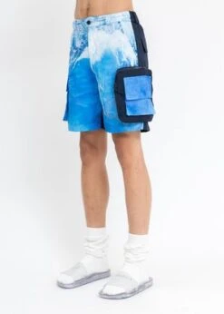 Black LuxSea Wave Printed Shorts - Multi -Men Outfitters Shop Multi Sea Wave Printed Shorts 20210808094940 1