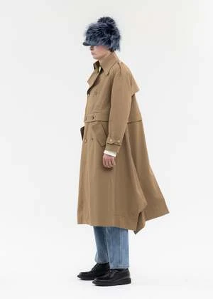 Feng Chen WangFaux Fur Phoenix Pattern Denim Octagonal Hat - Navy 5 Feng Chen WangFaux Fur Phoenix Pattern Denim Octagonal Hat - Navy - Image 5