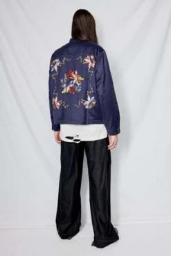 YMCBowie Embroidered Shirt - Navy -Men Outfitters Shop Navy Bowie Embroidered Shirt 20231018183112 2