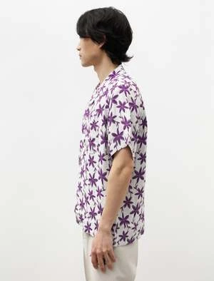 NeedlesFloral Jacquard S S One Up Shirt - Off White 5 NeedlesFloral Jacquard S S One Up Shirt - Off White - Image 5