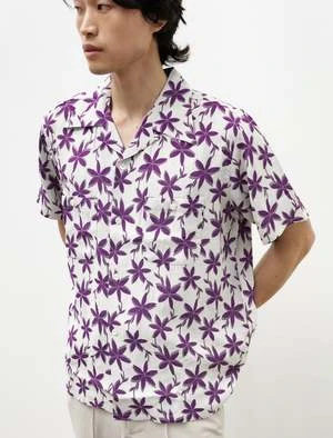 NeedlesFloral Jacquard S S One Up Shirt - Off White 7 NeedlesFloral Jacquard S S One Up Shirt - Off White - Image 7