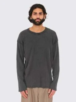 MfpenNew Rib LS Tee - Washed Graphite