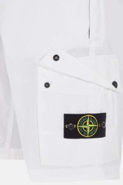 Stone IslandOld Treatment Cargo Bermuda Shorts - White -Men Outfitters Shop OLD Treatment Cargo Bermuda Shorts White 20230421121334 2