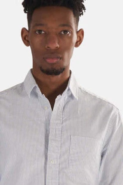 Blue&CreamOxford Seersucker Button Down - Blue Stripe -Men Outfitters Shop Oxford Seersucker Button Down Blue Stripe 20220811122218 2