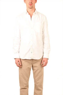 Blue&CreamOxford Shirt - White