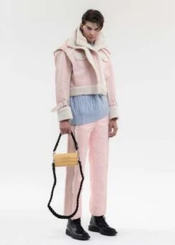 Feng Chen WangQuilted Phoenix Trousers - Pink -Men Outfitters Shop PINK QUILTED PHOENIX TROUSERS 20230819122213 1