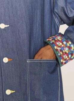 YMCPJ Embroidered Denim Overshirt - Indigo 11 YMCPJ Embroidered Denim Overshirt - Indigo -Men Outfitters Shop PJ Embroidered Denim Overshirt Indigo 20230929173600 1