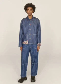 YMCPJ Embroidered Denim Overshirt - Indigo 10 YMCPJ Embroidered Denim Overshirt - Indigo -Men Outfitters Shop PJ Embroidered Denim Overshirt Indigo 20230929173600