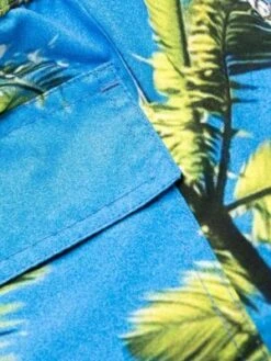 Blue Sky InnPalm Tree Print Swim Trunks - Sky Blue/Multicolor -Men Outfitters Shop Palm Tree Print Swim Trunks 20230525013746 2