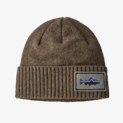 PatagoniaBrodeo Fitz Roy Trout Patch Beanie - Ash Tan