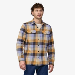 PatagoniaLong-Sleeved Organic Cotton Midweight Fjord Flannel Shirt - Guides/Dried Mango 2 PatagoniaLong-Sleeved Organic Cotton Midweight Fjord Flannel Shirt - Guides/Dried Mango - Image 2