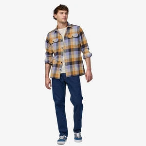 PatagoniaLong-Sleeved Organic Cotton Midweight Fjord Flannel Shirt - Guides/Dried Mango 4 PatagoniaLong-Sleeved Organic Cotton Midweight Fjord Flannel Shirt - Guides/Dried Mango - Image 4