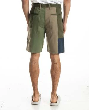 FDMTLPatchwork Short Rinse - KHAKI 3 FDMTLPatchwork Short Rinse - KHAKI - Image 3