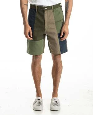 FDMTLPatchwork Short Rinse - KHAKI 1 FDMTLPatchwork Short Rinse - KHAKI