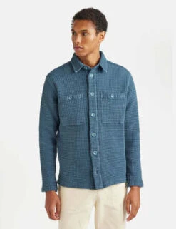 PercivalWaffle Workshirt - Aqua Blue