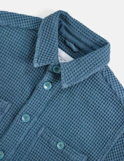 PercivalWaffle Workshirt - Aqua Blue -Men Outfitters Shop Percival Waffle Workshirt Aqua Blue 20230414145541
