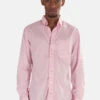 Blue&CreamPinpoint Button Down Shirt - Pink Pinpoint