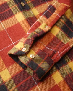 Portuguese FlannelBaviera Check Long Sleeve Shirt - Rust -Men Outfitters Shop Portuguese Flannel Baviera Check Long Sleeve Shirt Rust 20211015035451 1