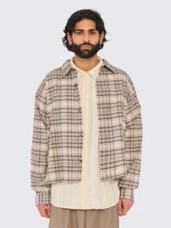 MfpenPriority Shirt - Oatmeal Check -Men Outfitters Shop Priority Shirt 20231025005402 2