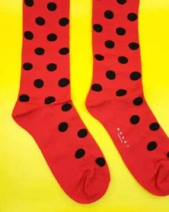 MarniPolka Dots Nylon Socks - Red