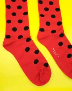 MarniPolka Dots Nylon Socks - Red -Men Outfitters Shop Red Polka Dots Nylon Socks 20230925220206 1
