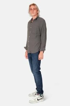 KATORipper Waffle Shirt - Charcoal -Men Outfitters Shop Ripper Waffle Shirt Charcoal 20220914040523